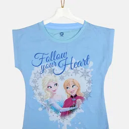YK Disney Girls Frozen Blue Printed Top-picture-18