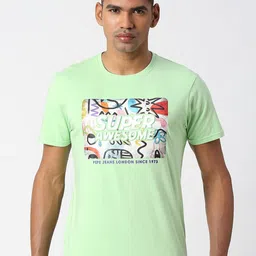 Pepe Jeans Typography Printed Slim Fit Pure Cotton T-shirt image 1