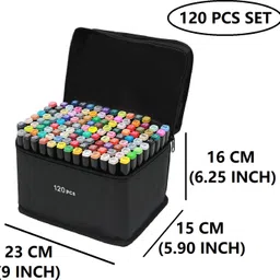 alpyog Alcohol Based 120 Dual Head Coloring Sketching Calligraphy Drawing Markers image 3