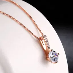 MYKI Rose Gold-Plated CZ Studded Pendant image 3