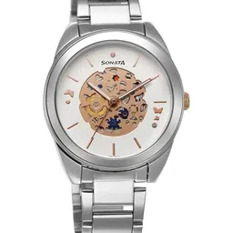 Sonata Women Stainless Steel Bracelet Style Straps Analogue Watch 8182KM02-picture-22