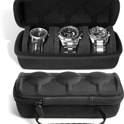 kienlix 10 Slot Travel Watch Case Organizer Watch Box with Zipper Heavy Duty Nylon Watch Box-picture-26