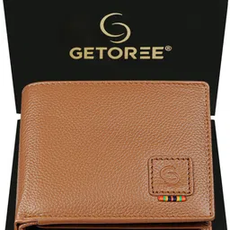 getoree Men Casual Beige Genuine Leather RFID Wallet - Regular Size-picture-14