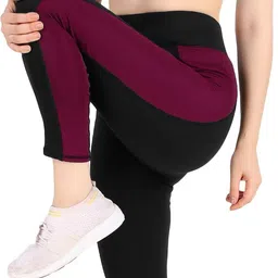 tpf Self Design Women Black Tights image 5