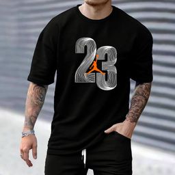 magneto Men Self Design Round Neck Pure Cotton Black T-Shirt-picture-34