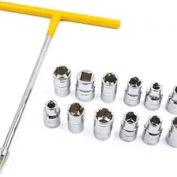 inditrust T Spanner Type Handle Wrench 12 Pcs 8mm - 19mm 1/2" Socket Set-picture-25