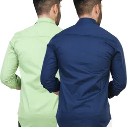 feel high Men Regular Fit Solid Casual Shirt image 2