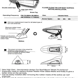 wolkomhome High performance Shark Fin Antenna Blue color Car FM Radio Signal Aerials for Land Rover Defender 2020 Sfin_Blue_Land_Rover_Defender_2020 Satellite Vehicle Antenna image 5