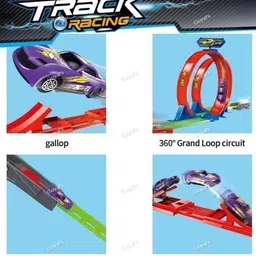 my baby love a perfect care Car Track Racer Car Toy Set Launcher Make 360° Spin Way Powerful image 2