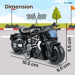 vibrona Die Cast Pull Back Toy Motorcycle for Kids’ Playtime image 2