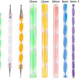 krishna 13 Pcs Set of Mandala Rock Dotting Tools Nail Art Painting Tools Set-picture-1