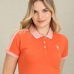 U.S. Polo Assn. Women Polo Collar Slim Fit Cotton T-shirt-picture-29