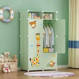 luhi 6-Door 8-Shelf Plastic almirah for kids, almirah of clothes ,cupboard PC Collapsible Wardrobe-picture-46