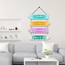 ranovaa Couple Quote Wooden Wall Hanging | Romantic Wall Art Home Decor (DWA_4403) image 4