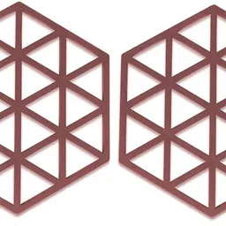 pepplo PVC Coaster Halka-A-Triangle-Red_2,Pack of 2 Silicone Trivet-picture-18