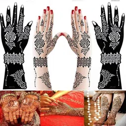 bittu creation MENDI_F141_V MENDI_F141_V Hand Mehndi Stencil Stencil image 1