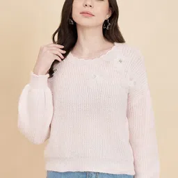 Chemistry Cable Knit Woollen Pullover-image-4