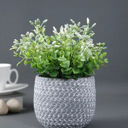 TAYHAA Grey & White Textured Ceramic Planter-picture-17