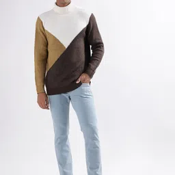 LINDBERGH Colourblocked Turtle Neck Ribbed Pullover Sweater image 2