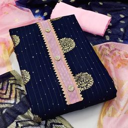 MANVAA Ethnic Motifs Woven Design Unstitched Dress Material-picture-25