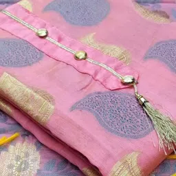 MANVAA Paisley Woven Design Zari Banarasi Jacquard Unstitched Dress Material-picture-37
