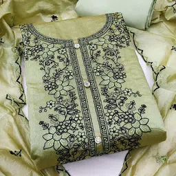 KALINI Floral Embroidered Unstitched Dress Material-picture-27