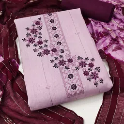 KALINI Floral Embroidered Unstitched Dress Material-picture-33