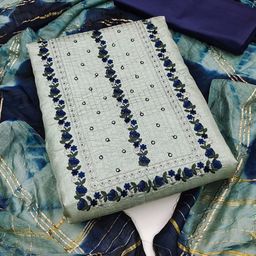 LeeliPeeri Designer Embroidered Unstitched Dress Material-picture-16
