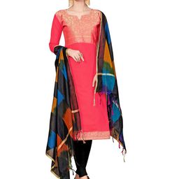 MANVAA Ethnic Motif Woven Design Banarasi Unstitched Dress Material-picture-43