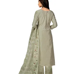 MANVAA Ethnic Motifs Embroidered Unstitched Dress Material image 4