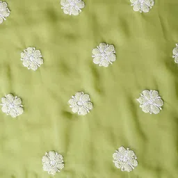 ADA Chikankari Embroidered Unstitched Dress Material image 5