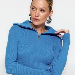 Trendyol Striped Crop Pullover Sweater-picture-14