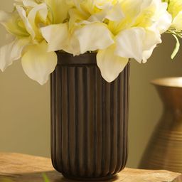 Pure Home and Living Brown Ribbed Aluminum Planters-picture-18