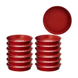 Cinagro Red 12 Pieces Round Plant Saucer-picture-26