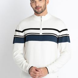 Status Quo Striped Cotton Pullover-picture-43