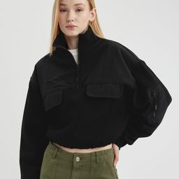 DeFacto Mock Collar Half Zipper Pullover Sweatshirt-picture-17