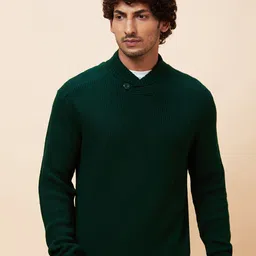 Globus Ribbed Mock Collar Acrylic Pullover-image-1
