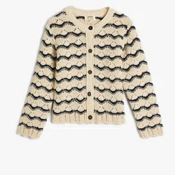 Koton Girls Open Knit Long Sleeves Cardigan Sweater-picture-32