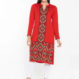 KEIKO Geometric Printed Mandarin Collared Kurta-picture-24