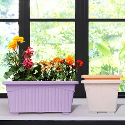 Kuber Industries Marble Jupitar purple & Pink 3 Pieces Textured Lightweight Planters-image-91