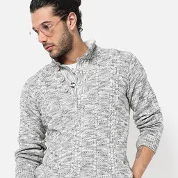 Campus Sutra Self Design Ribbed Acrylic Pullover Sweater-picture-13