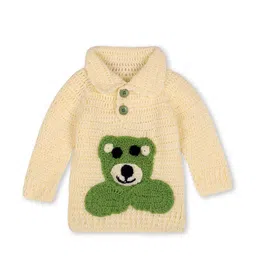 WINDROP SOLUTIONS Kids Graphic Self Design Shirt Collar Acrylic Pullover Sweater-picture-18