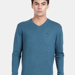 t-base V-Neck Long Sleeves Cotton Pullover-picture-8