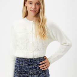 Koton Cable Knit Self Design Cardigan-picture-3