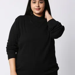 Style Quotient Plus Size Cotton Casual Knitted Pullover-image-53