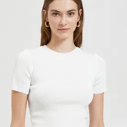 Koton Self Design Fitted Tops-picture-19