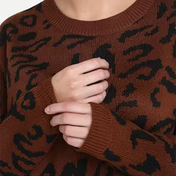 LULU & SKY Animal Printed Drop-Shoulder Sleeves Pullover image 5