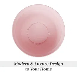 Kuber Industries Marble Sawera Green & Pink 3 Pieces Textured Planters With Tray image 3