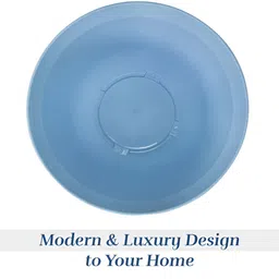 Kuber Industries Marble Sawera Blue & Pink 3 Pieces Planters With Tray image 5