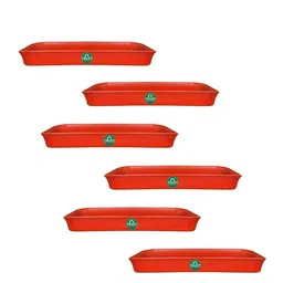 TRUSTBASKET 12-Pcs Brown Square Saucers Planters image 2